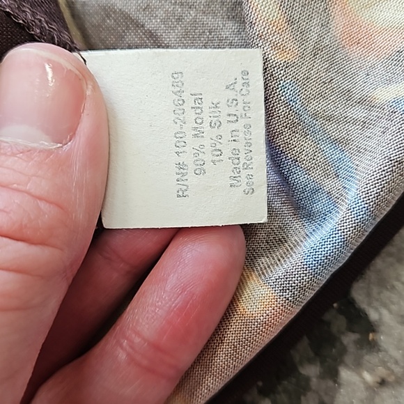 Tamsen silk/modal blend printed quarter button down belted dress - Picture 10 of 11